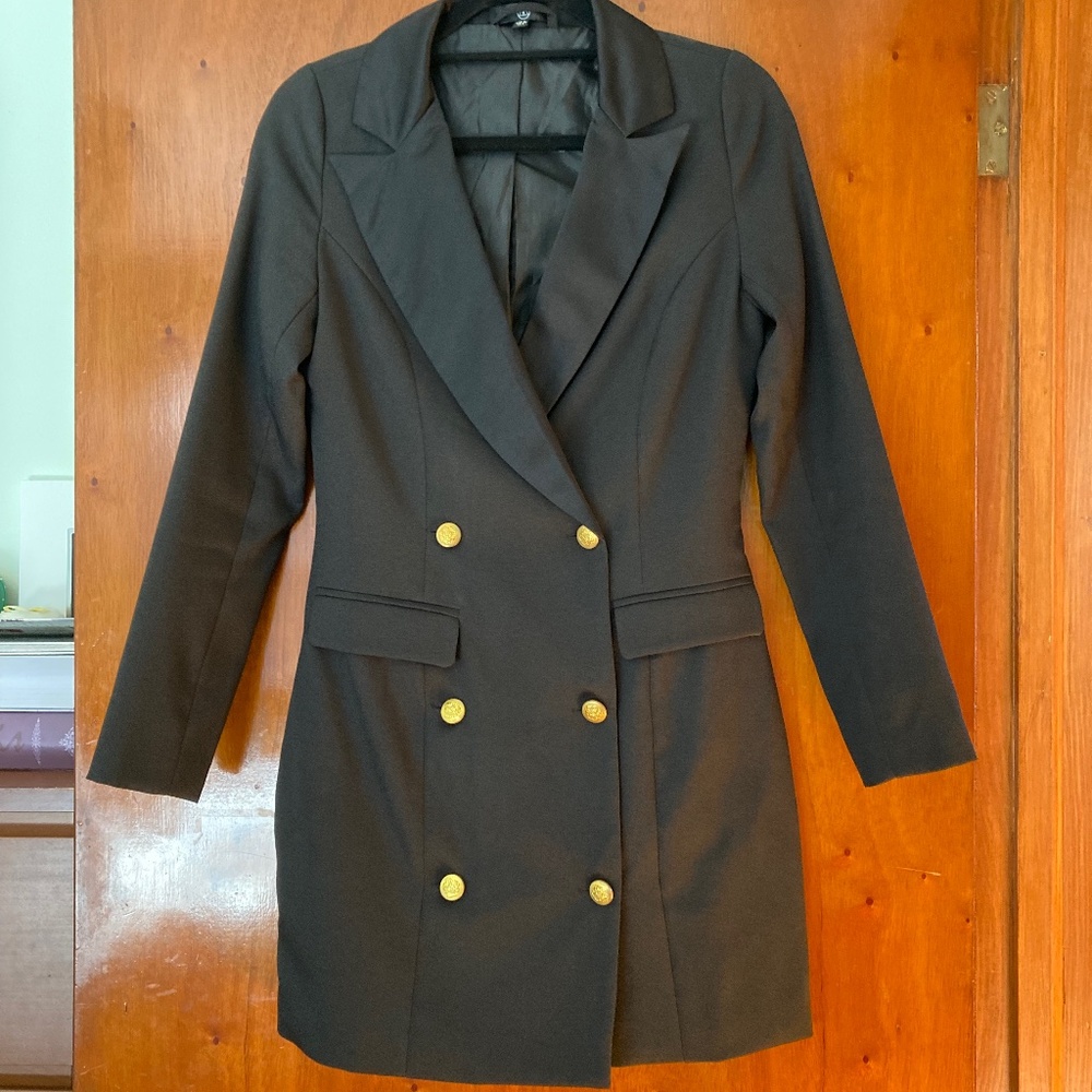 Missguided black blazer dress